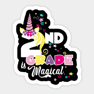 Second Grade Girls Unicorn 2nd Grader Magical Unicorn Lover Gift Sticker